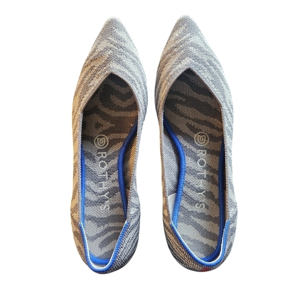 ROTHY'S THE POINT GREY ZEBRA SIZE 6.5
